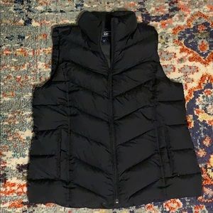 Lands’ End Black Down Puffer Vest